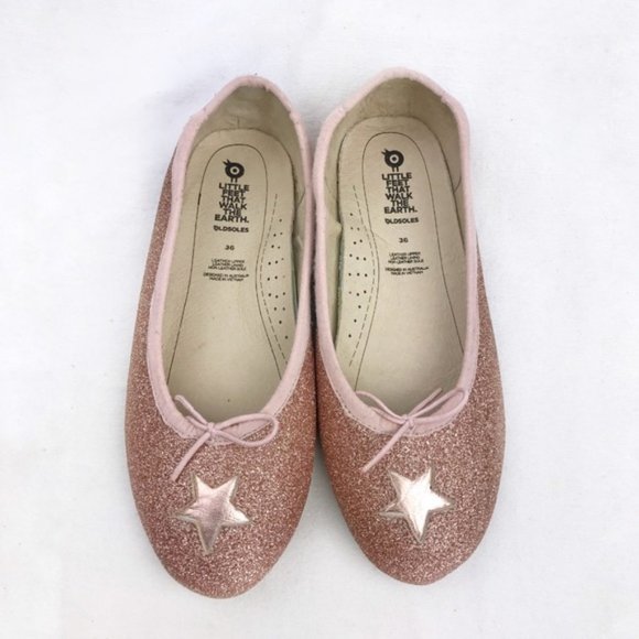 Old Soles Pink Cruise Star Glitter Flats - Picture 1 of 6
